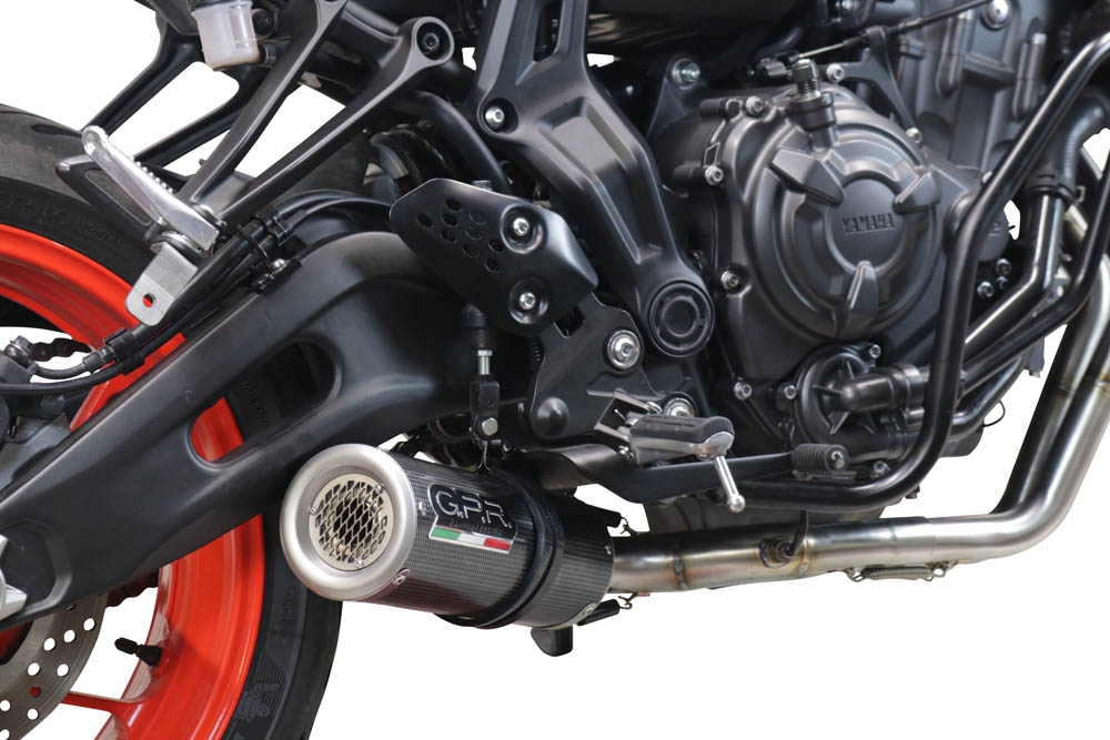 GPR exhaust compatible with  Yamaha FZ-7 MT07 2021-2024, M3 Poppy , Full system exhaust, including removable db killer 