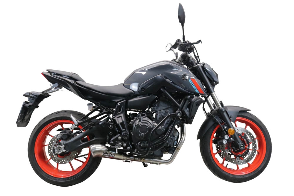 GPR exhaust compatible with  Yamaha FZ-7 MT07 2021-2024, Powercone Evo, Full system exhaust, including removable db killer 