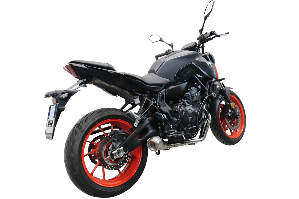 GPR exhaust compatible with  Yamaha FZ-7 MT07 2021-2024, Powercone Evo, Full system exhaust, including removable db killer 