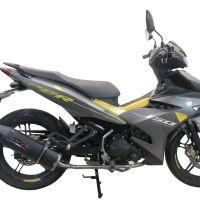 GPR exhaust compatible with  Yamaha Sniper 150 2021-2022, Furore Nero, Full system exhaust, including removable db killer 