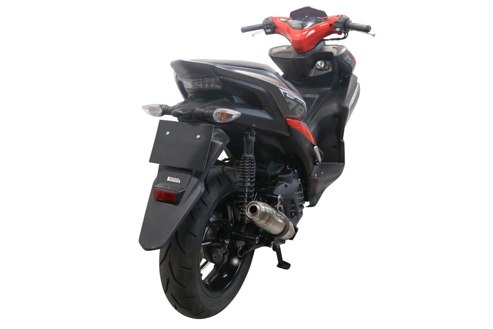 GPR exhaust compatible with  Yamaha Aerox 155 2021-2022, Deeptone Inox, Full system exhaust, including removable db killer 