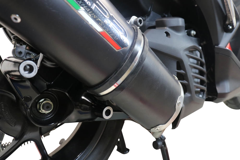 GPR exhaust compatible with  Yamaha Aerox 155 VVA 2021-2023, Furore Nero, Full system exhaust, including removable db killer 