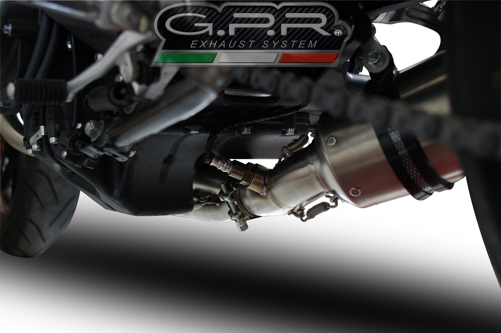 GPR exhaust compatible with  Yamaha Tracer 9 GT 2021-2023, Gpe Ann. titanium, Full system exhaust, including removable db killer 