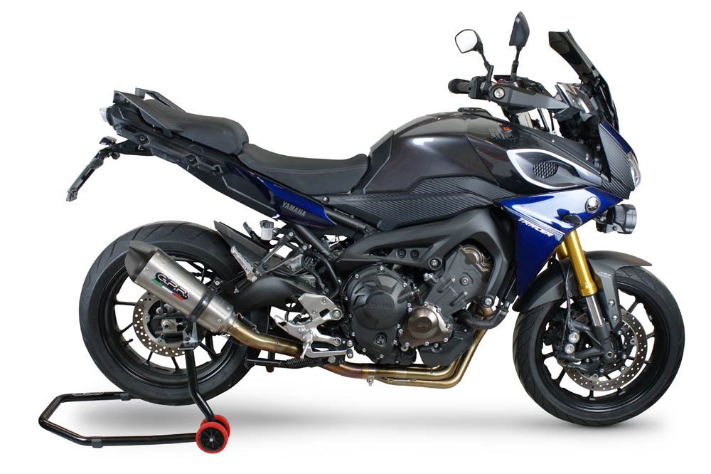 GPR exhaust compatible with  Yamaha FJ-09 2021-2023, Gpe Ann. titanium, Full system exhaust, including removable db killer 