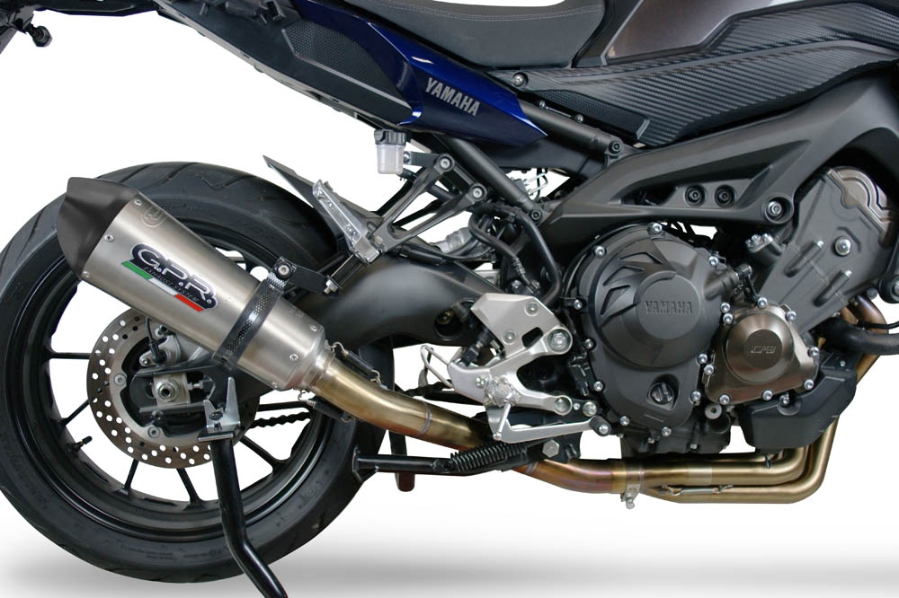 GPR exhaust compatible with  Yamaha FJ-09 Tracer 2017-2020, Gpe Ann. titanium, Full system exhaust, including removable db killer 