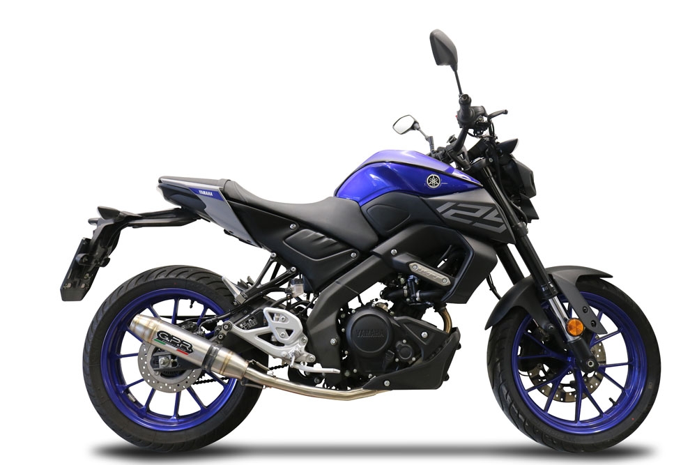 GPR exhaust compatible with  Yamaha Mt 125 2021-2024, Deeptone Inox, Full system exhaust, including removable db killer 