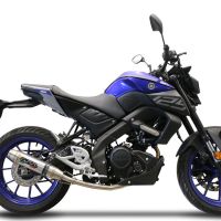 GPR exhaust compatible with  Yamaha Mt 125 2020-2020, Deeptone Inox, Full system exhaust, including removable db killer 