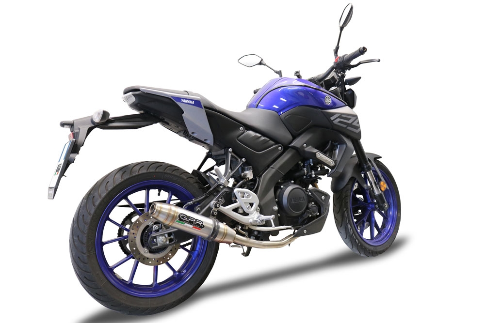 GPR exhaust compatible with  Yamaha Mt 125 2020-2020, Deeptone Inox, Full system exhaust, including removable db killer 