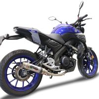 GPR exhaust compatible with  Yamaha Mt 125 2021-2024, Deeptone Inox, Full system exhaust, including removable db killer 