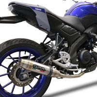 GPR exhaust compatible with  Yamaha Mt 125 2021-2024, Deeptone Inox, Full system exhaust, including removable db killer 