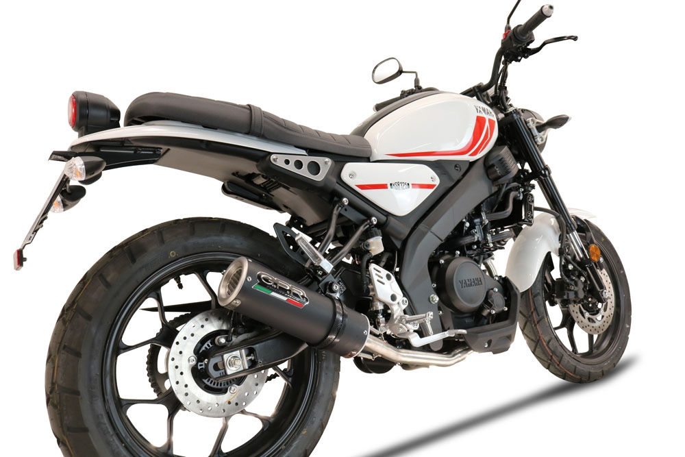 GPR exhaust compatible with  Yamaha XSR125 2021-2024, M3 Black Titanium, Full system exhaust, including removable db killer 