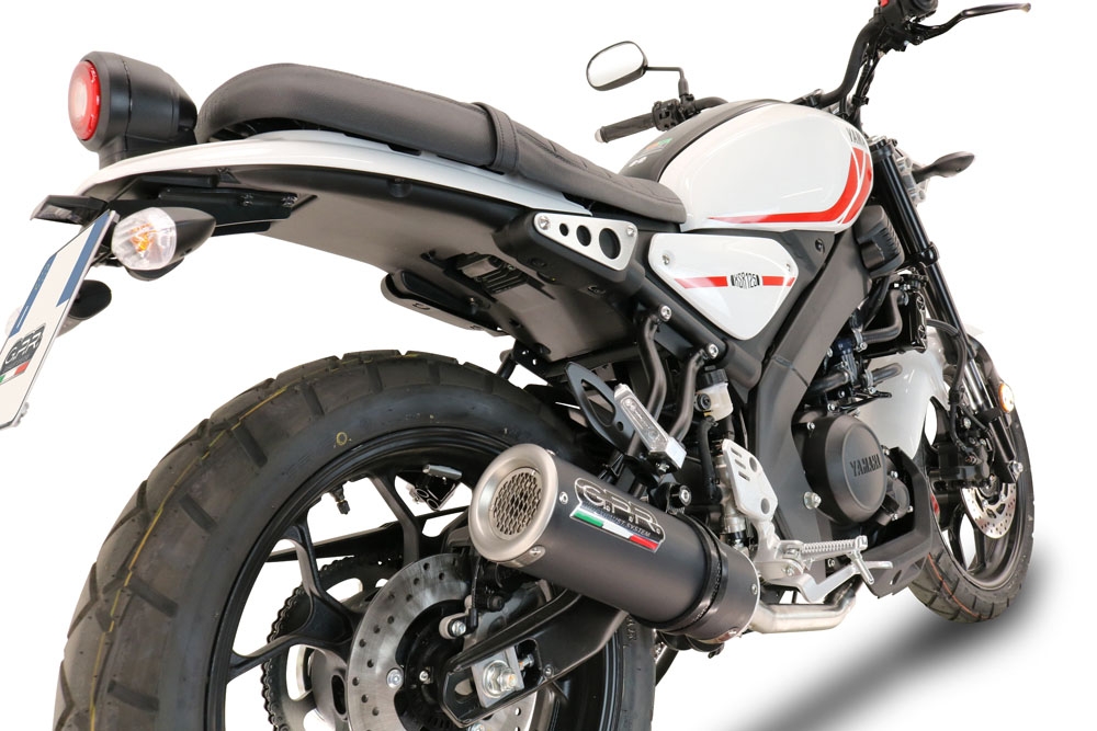 GPR exhaust compatible with  Yamaha XSR125 2021-2024, M3 Black Titanium, Full system exhaust, including removable db killer 