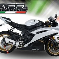 GPR exhaust compatible with  Yamaha Yzf R6 2006-2020, Albus Ceramic, Slip-on exhaust including removable db killer and link pipe 