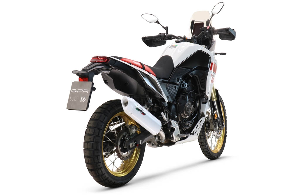 GPR exhaust compatible with  Yamaha Tenere 700 2019-2020, Albus Evo4, Slip-on exhaust including removable db killer and link pipe 