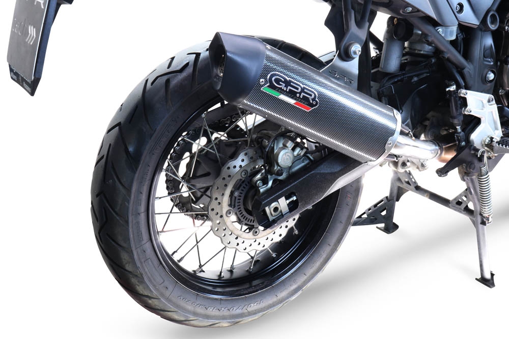 GPR exhaust compatible with  Yamaha Tenere 700 2021-2024, Furore Evo4 Poppy, Slip-on exhaust including removable db killer and link pipe 