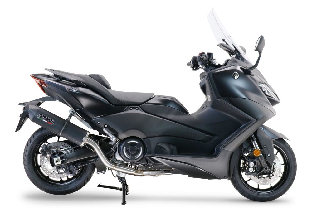 GPR exhaust compatible with  Yamaha T-Max 560 2022-2024, Furore Nero, Full system exhaust, including removable db killer 