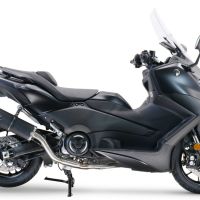 GPR exhaust compatible with  Yamaha T-Max 560 2022-2024, Furore Nero, Full system exhaust, including removable db killer 