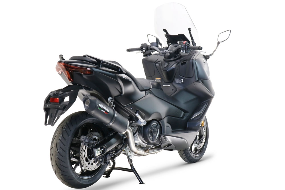 GPR exhaust compatible with  Yamaha T-Max 560 2022-2024, Furore Nero, Full system exhaust, including removable db killer 