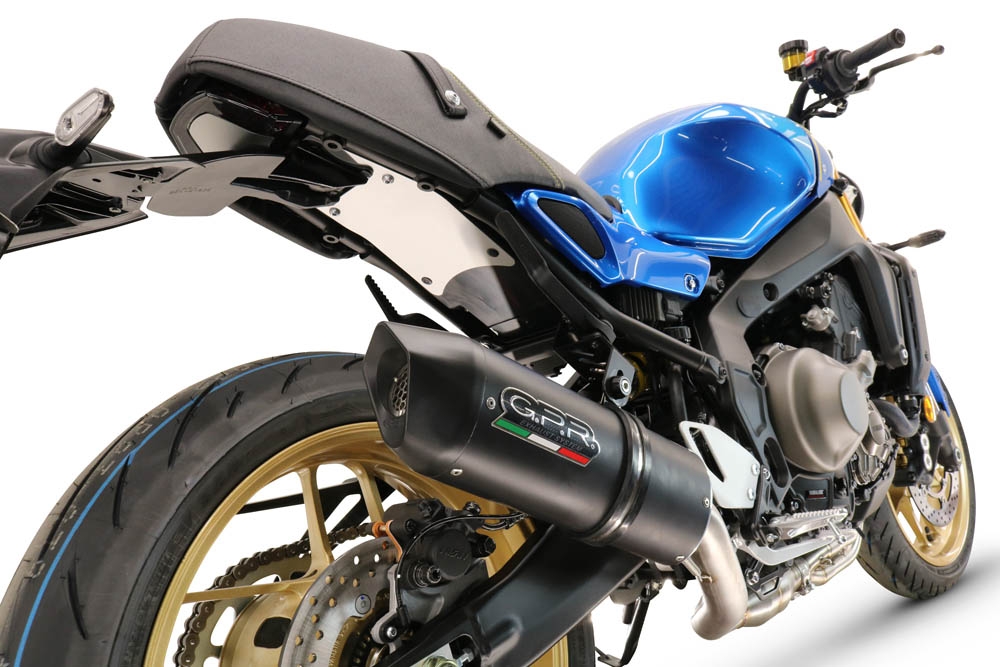 GPR exhaust compatible with  Yamaha XSR900 2022-2023, Furore Evo4 Nero, Full system exhaust, including removable db killer 