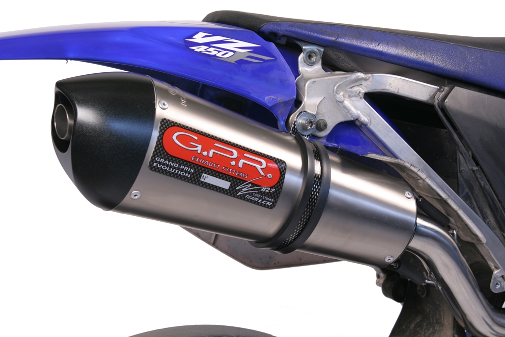 GPR exhaust compatible with  Yamaha YZ 450F 2007-2009, Gpe Ann. titanium, Slip-on exhaust including removable db killer and link pipe 