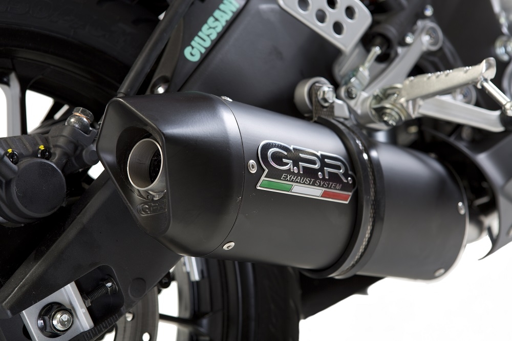 GPR exhaust compatible with  Yamaha YZF 125 R  2017-2018, Furore Evo4 Nero, Full system exhaust, including removable db killer 