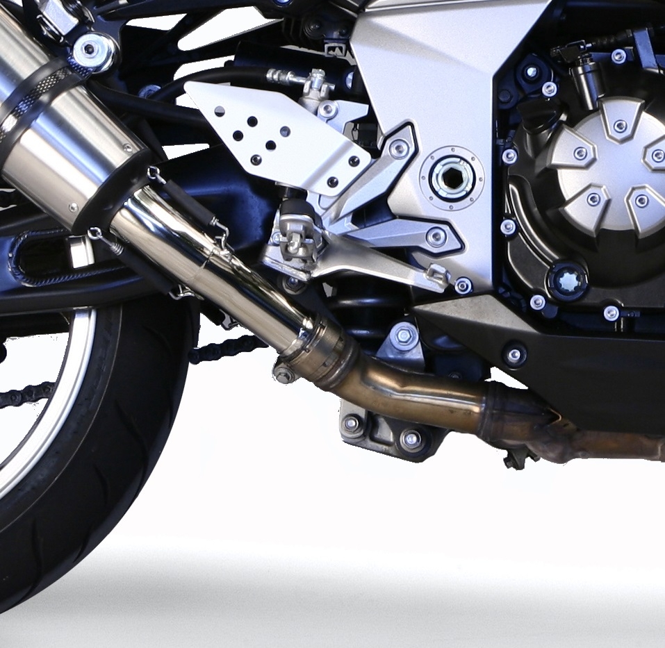 GPR exhaust compatible with  Kawasaki Z1000 2007-2009, M3 Titanium Natural, Dual slip-on including removable db killers and link pipes 