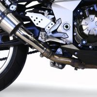 GPR exhaust compatible with  Kawasaki Z1000 2007-2009, Furore Nero, Dual slip-on including removable db killers and link pipes 