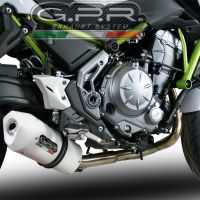 GPR exhaust compatible with  Kawasaki Versys 650 2023-204, Albus Ceramic, Full system exhaust, including removable db killer 