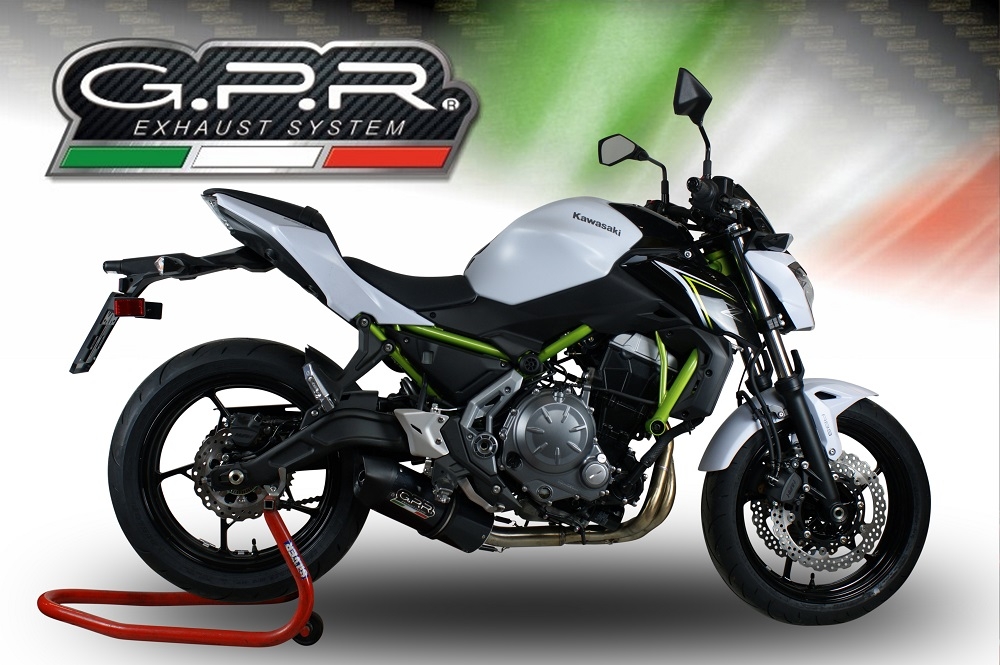 GPR exhaust compatible with  Kawasaki Z-650 2021-2022, Furore Evo4 Poppy, Full system exhaust, including removable db killer 