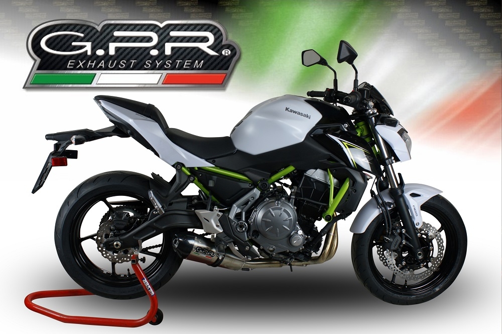 GPR exhaust compatible with  Kawasaki Z-650 2021-2022, Gpe Ann. Titanium, Full system exhaust, including removable db killer 