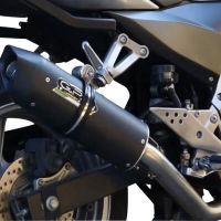 GPR exhaust compatible with  Kawasaki Z-750 S  2004-2006, Furore Nero, Slip-on exhaust including removable db killer and link pipe 