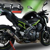 GPR exhaust compatible with  Kawasaki Z-900  2017-2024, Deeptone Inox, Slip-on exhaust including removable db killer and link pipe 