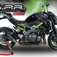 GPR exhaust compatible with  Kawasaki Z-900  2017-2024, GP Evo4 Poppy, Slip-on exhaust including removable db killer and link pipe 