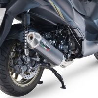 Exhaust system compatible with Zontes D 350 2023-2024, Pentascooter, Homologated legal full system exhaust, including removable db killer and catalyst 