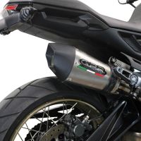 GPR exhaust compatible with  Zontes 350 X1 2022-2024, GP Evo4 Titanium, Slip-on exhaust including removable db killer and link pipe 