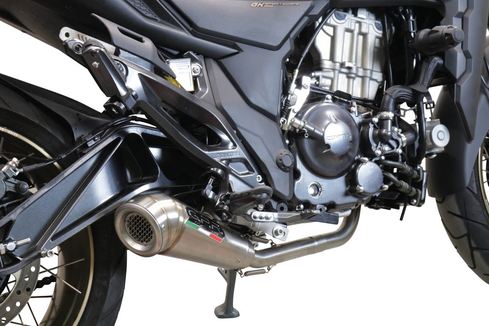 GPR exhaust compatible with  Zontes 350 X1 2022-2024, Powercone Evo, Full system exhaust, including removable db killer 