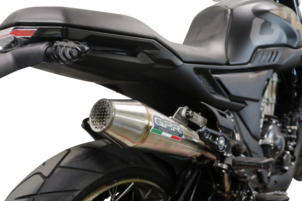 GPR exhaust compatible with  Zontes 350 GK 2022-2024, Ultracone, Slip-on exhaust including removable db killer and link pipe 