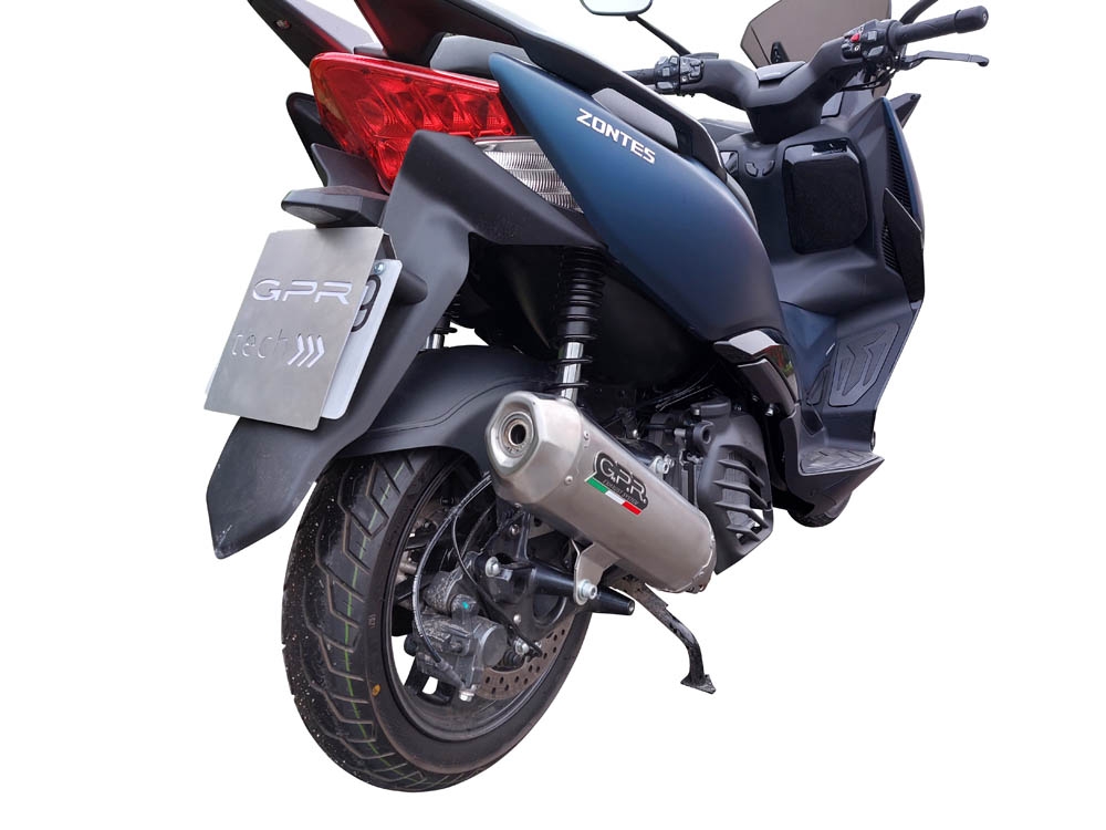 GPR exhaust compatible with  Zontes M 125 2022-2024, Pentaroad Inox, Full system exhaust, including removable db killer 