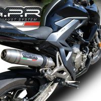 GPR exhaust compatible with  Zontes Zt 310 X / T 2018-2020, Deeptone Inox, Full system exhaust, including removable db killer 