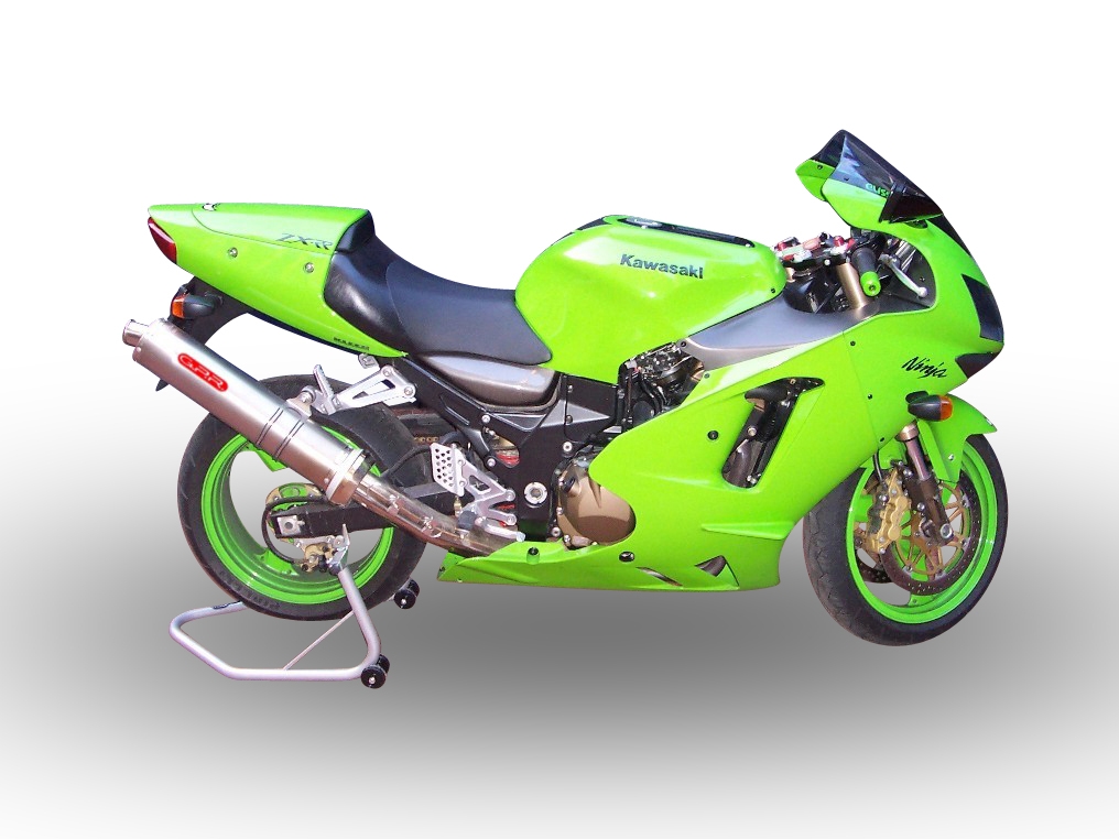 GPR exhaust compatible with  Kawasaki ZX-12R 2000-2006, Inox Tondo, Bolt-on silencer including removable db killer 