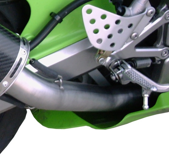 GPR exhaust compatible with  Kawasaki ZX6R 636 2003-2004, Trioval, Slip-on exhaust including removable db killer and link pipe 