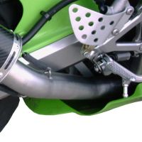 GPR exhaust compatible with  Kawasaki ZX6R 636 2003-2004, Trioval, Slip-on exhaust including removable db killer and link pipe 