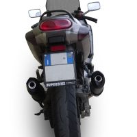 GPR exhaust compatible with  Kawasaki ZZR600 2002-2006, Furore Nero, Dual slip-on including removable db killers and link pipes 