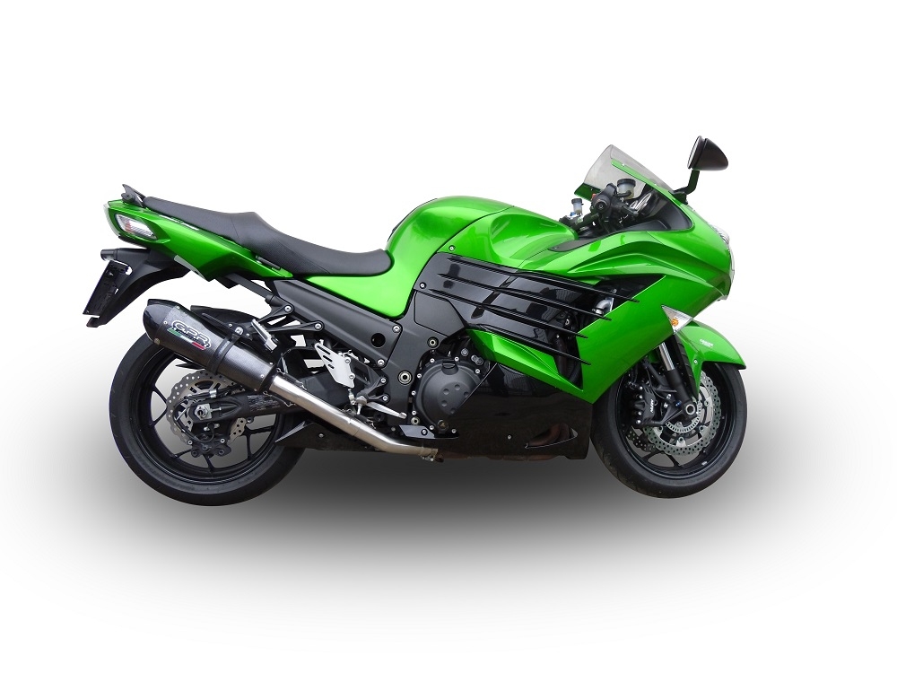 GPR exhaust compatible with  Kawasaki ZX-14R 2006-2007, Gpe Ann. Poppy, Dual slip-on including removable db killers and link pipes 