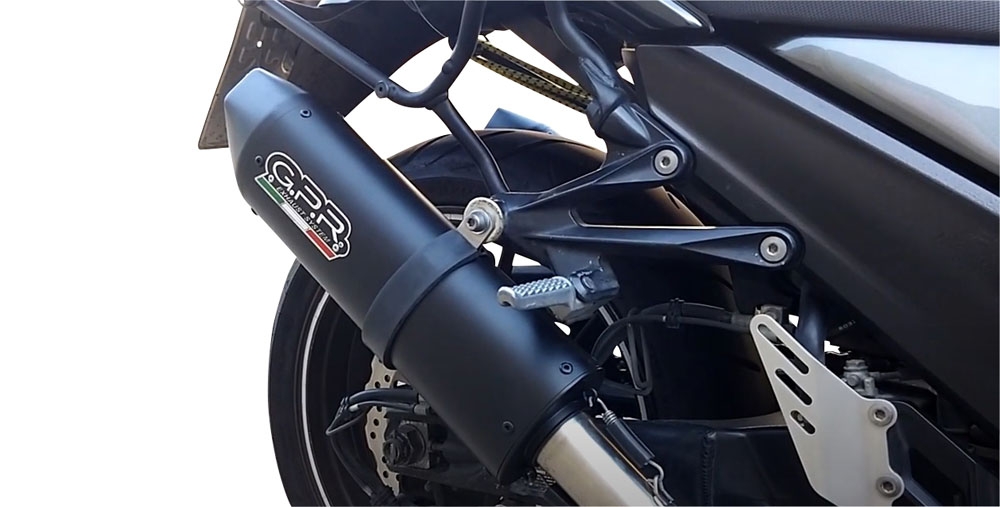 GPR exhaust compatible with  Kawasaki ZX-14R 2008-2011, Furore Nero, Dual slip-on including removable db killers and link pipes 