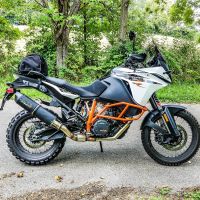 GPR exhaust compatible with  Ktm 1050 Adventure 2017-2020, Furore Evo4 Nero, Slip-on exhaust including removable db killer and link pipe 