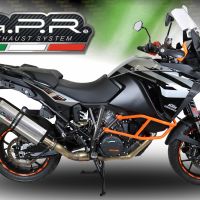 Ktm 1290 Super Adventure 2017-2020, Sonic Titanium, Slip-on exhaust including removable db killer and link pipe 