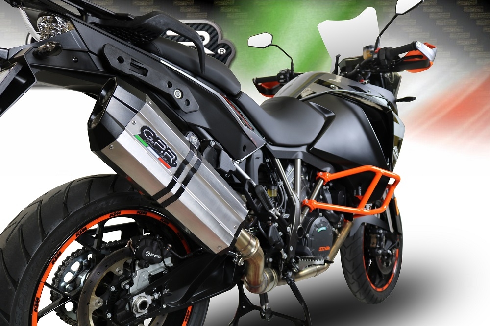 Ktm 1290 Super Adventure 2017-2020, Sonic Titanium, Slip-on exhaust including removable db killer and link pipe 