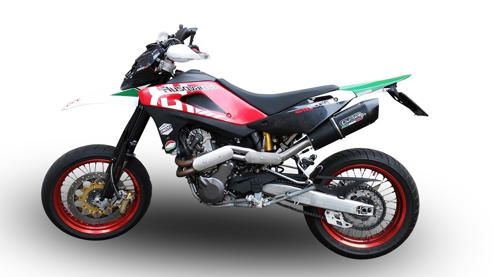 Husqvarna TE 410 E  2005-2006, Furore Poppy, Mid-Full system exhaust including removable db killer 