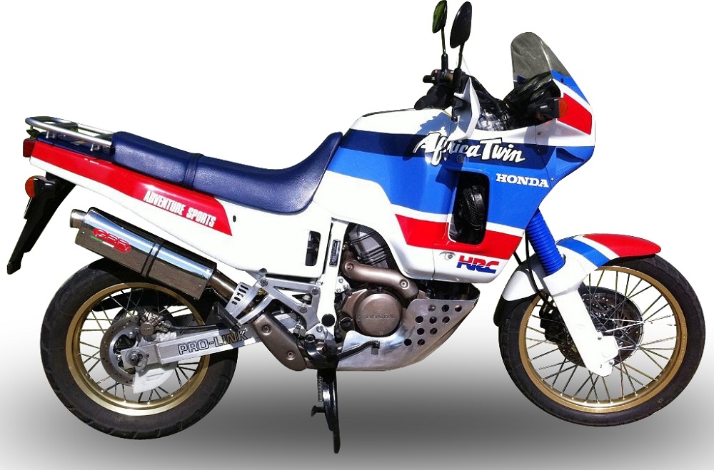 Honda Africa Twin NXR - XRV 650 Rd03  1988-1989, Trioval, Slip-on exhaust including removable db killer and link pipe 